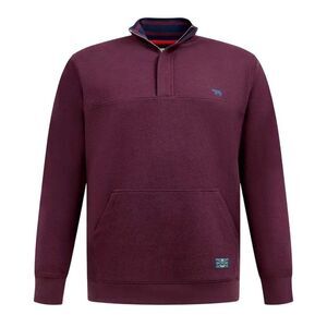 Duke Mens D555 Lancaster Quilted Quarter Zip Kingsize Sweatshirt / Burgundy
